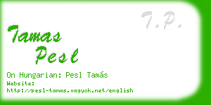 tamas pesl business card